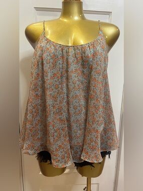 Millau LF Floral Spaghetti Strap Cami Blouse SizeS Ditsy Floral